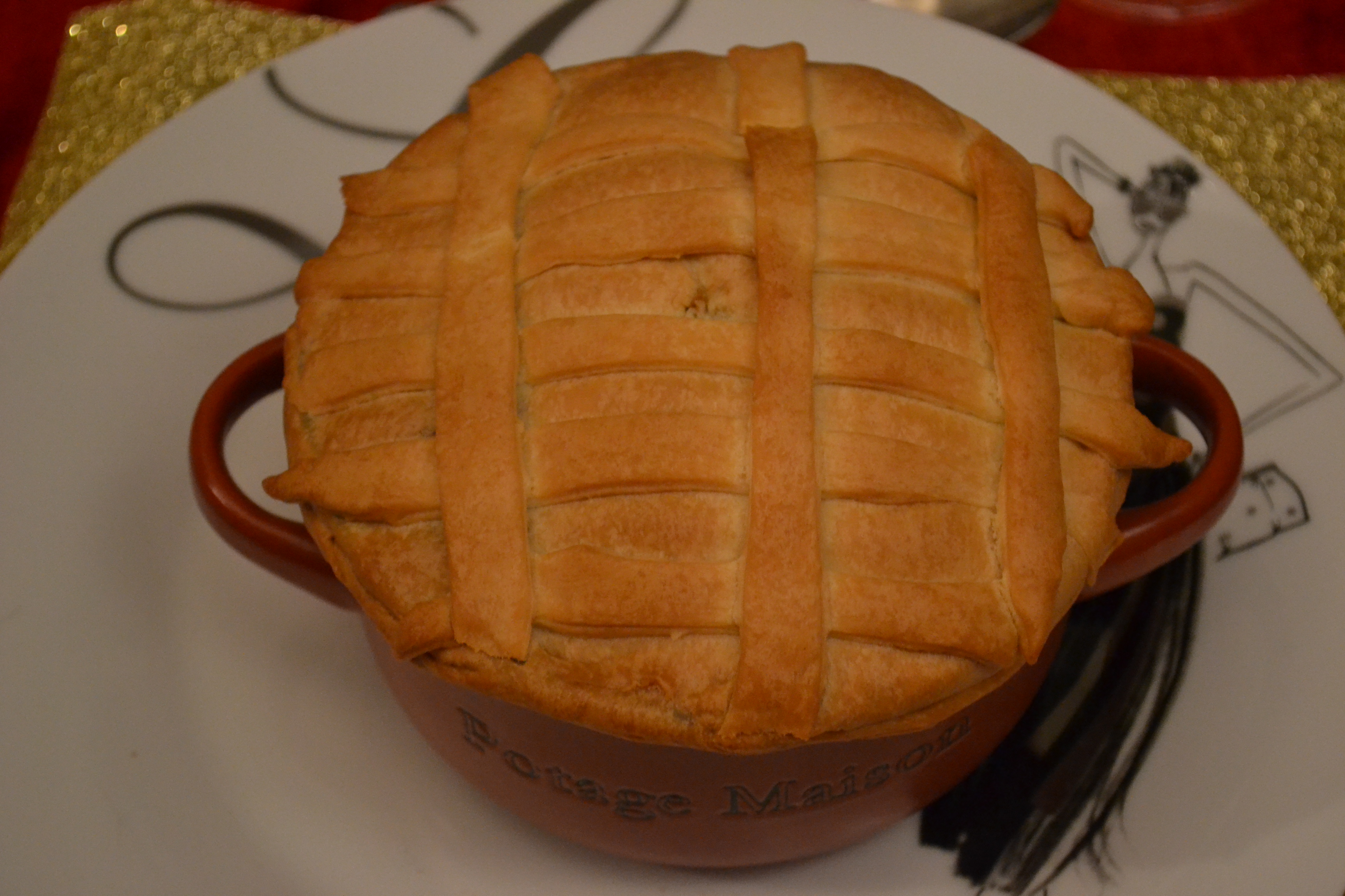 Photo d'une tourte vue de haut