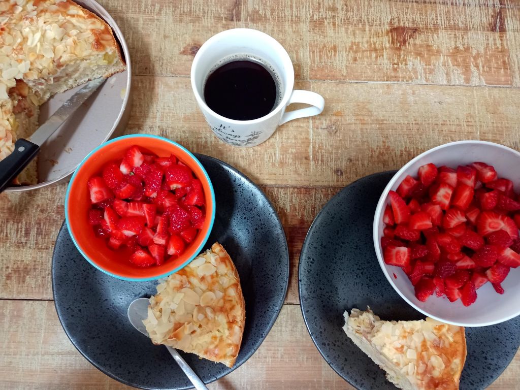 Moelleux aux pommes, vanille et amandes