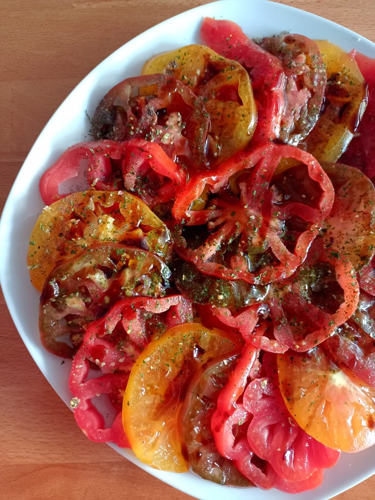 Carpaccio de tomates anciennes