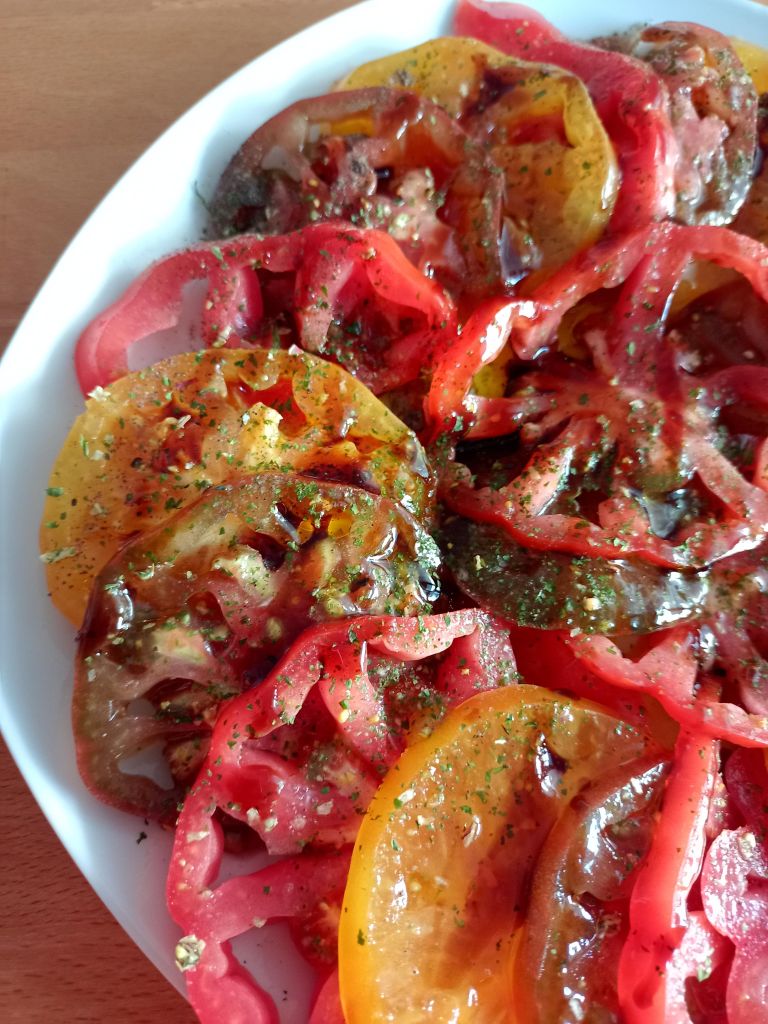 Carpaccio de tomates anciennes